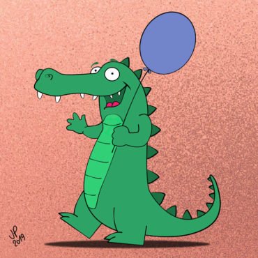 Funny Crocodile Design For Kids