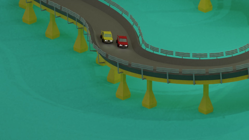 3D Car Racing Animation