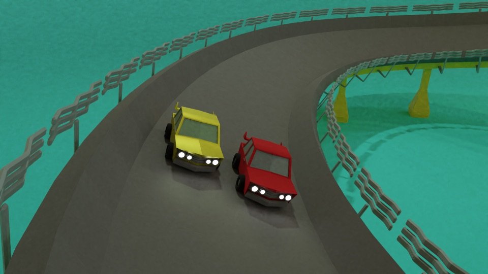 3D Car Racing Animation