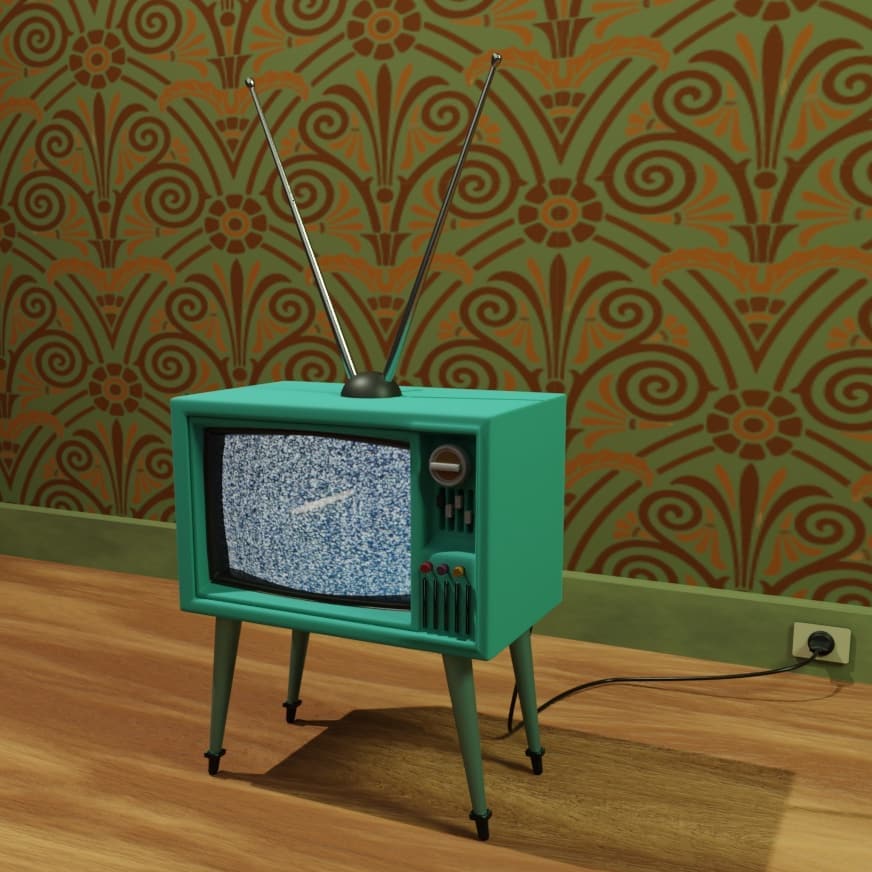 3d Vintage TV animation Blender